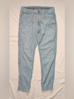 POLO Ralph Lauren Chambray Denim Cotton And Linen W Pockets Light Pants - 32x32